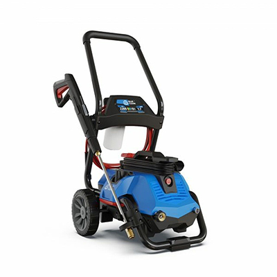 AR BLUE CLEAN<sup>&reg;</sup> Electric Pressure Washer - An excellent choice for any home or pressure washing project. Features include a foam handle, removable cart and the ability to wall mount. This unit is highly flexible to meet all your needs. Powered by a 13 Amp motor rated for 2300 max PSI, this 1.7 GPM machine has the power and flow rate to complete many tasks. 